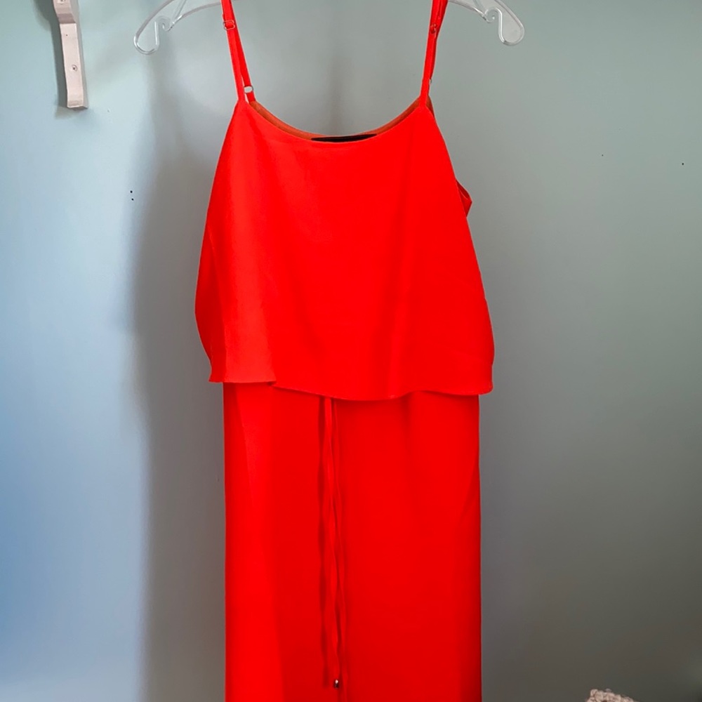 Akira orange spaghetti strap dress